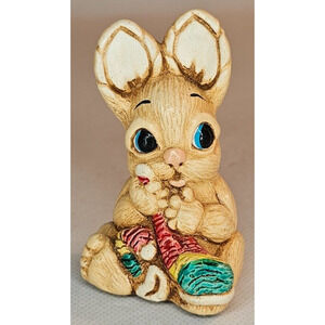 Hand Painted Stoneware Woodlander "Bundle" Figurine - Mereside, England